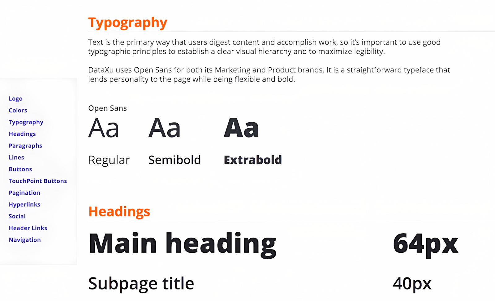 styleguide typography