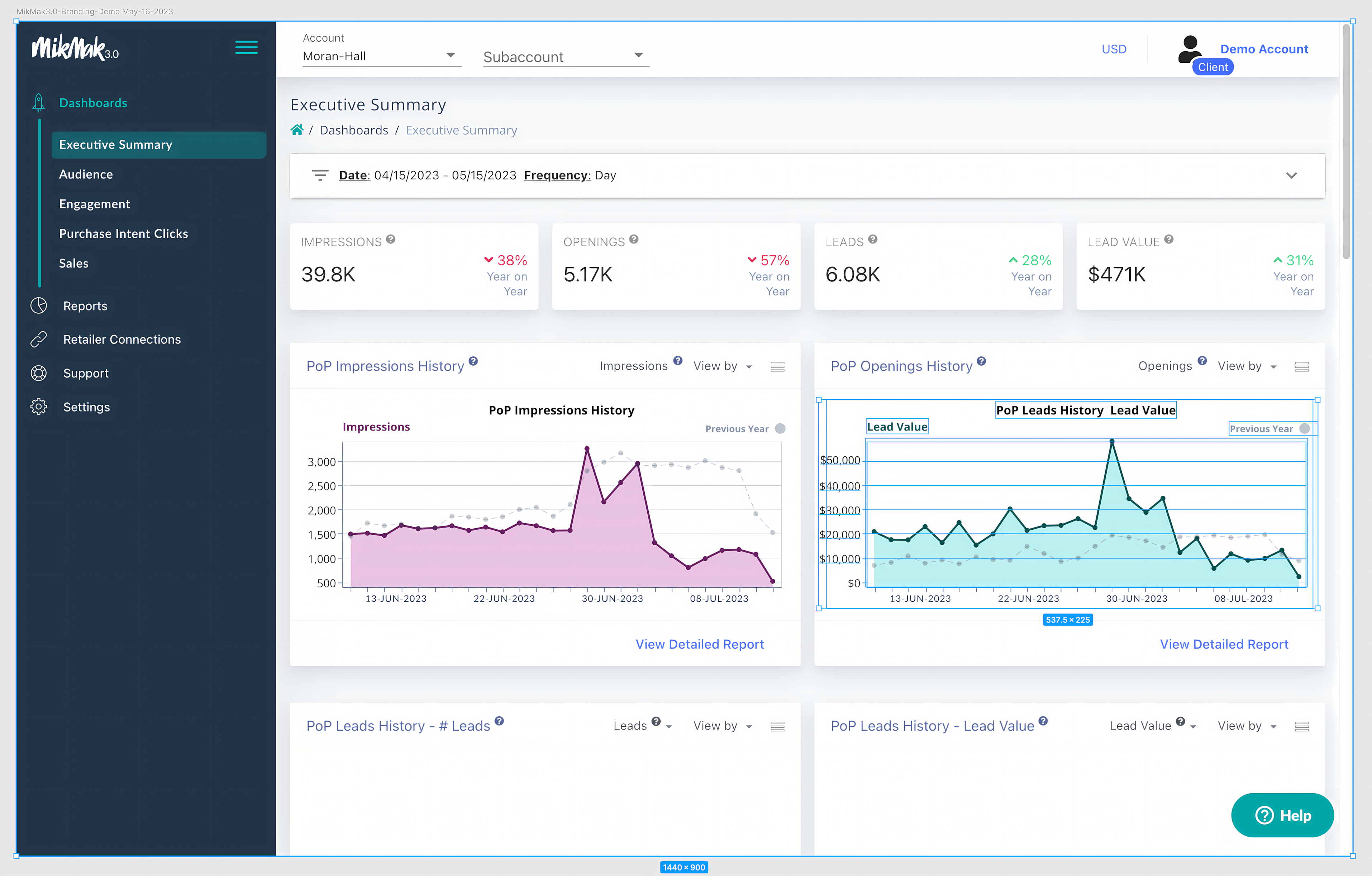 Chart editing interface showcasing improved data visualization controls