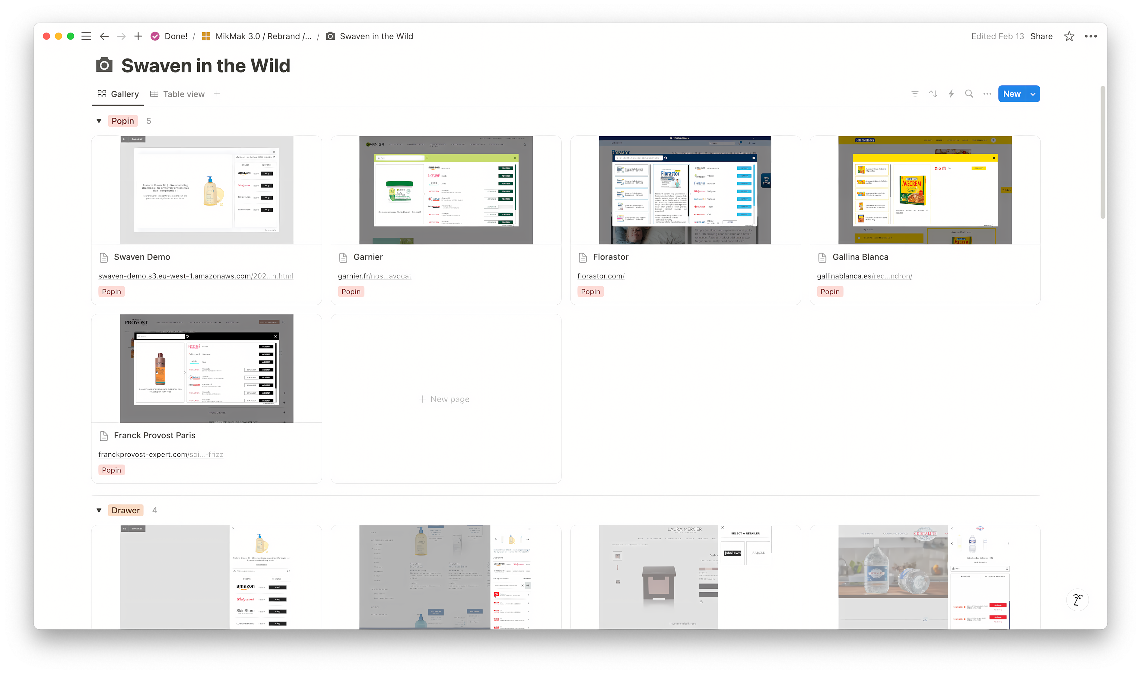 Component database demonstrating the systematic mapping of platform features and dependencies