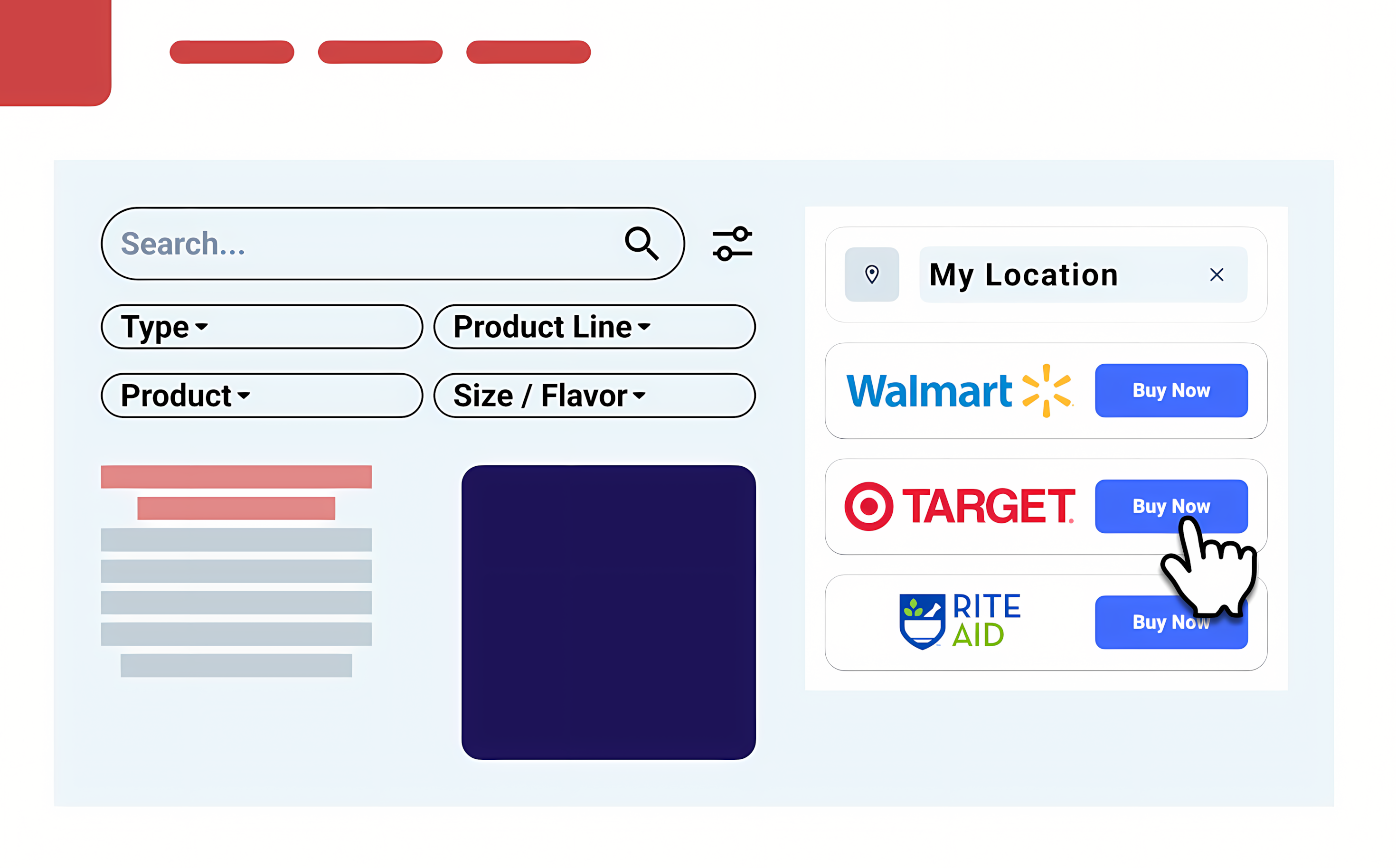 Simple wireframe design concept in Figma