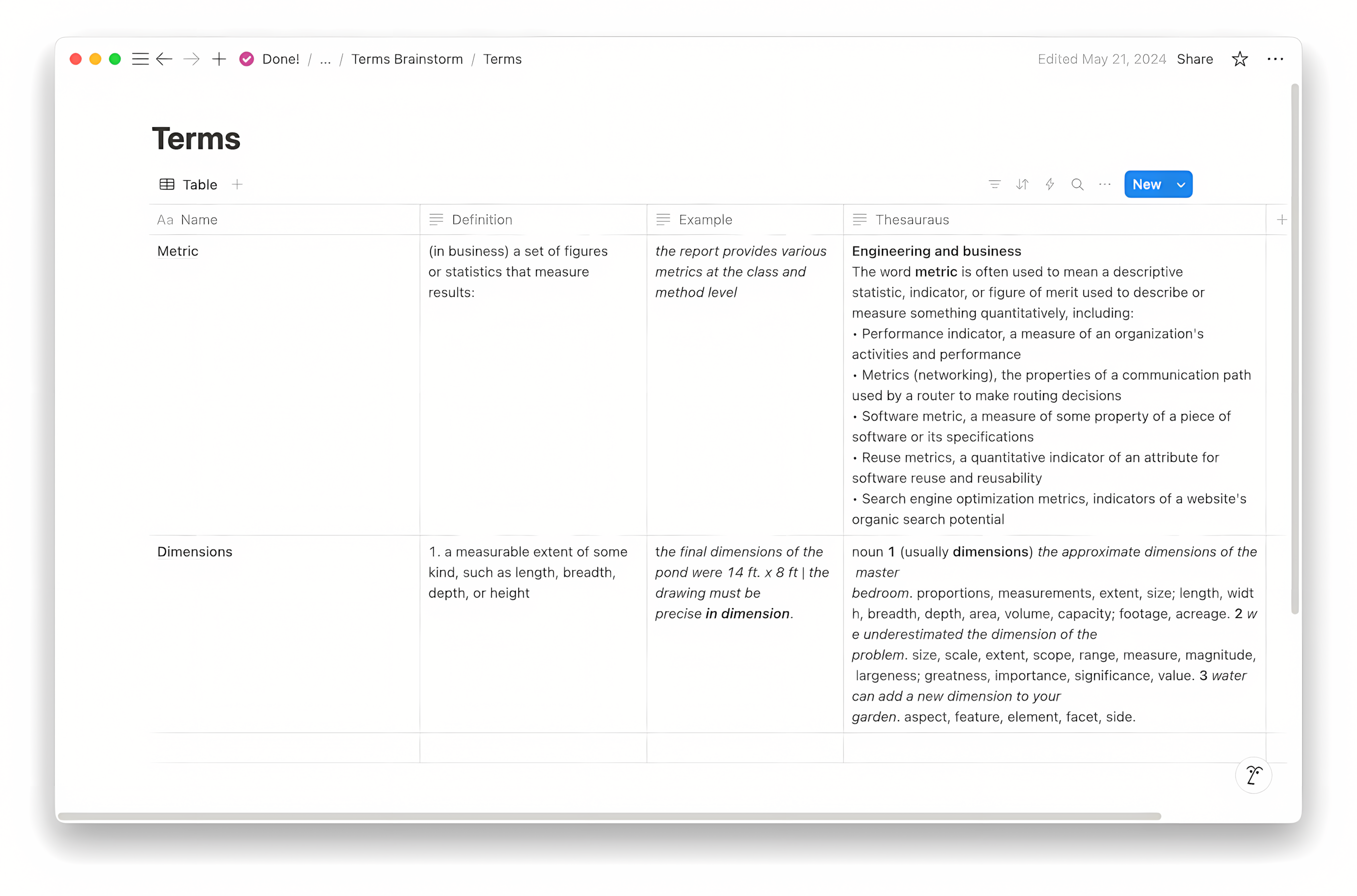 Mockup showing refined UI with clearer terminology or examples in dropdowns