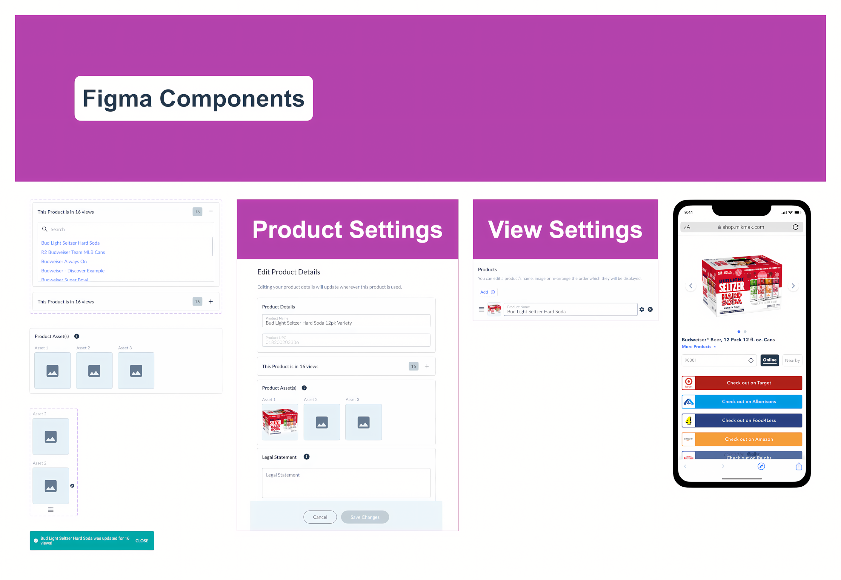 Design solution mockups and implementation
