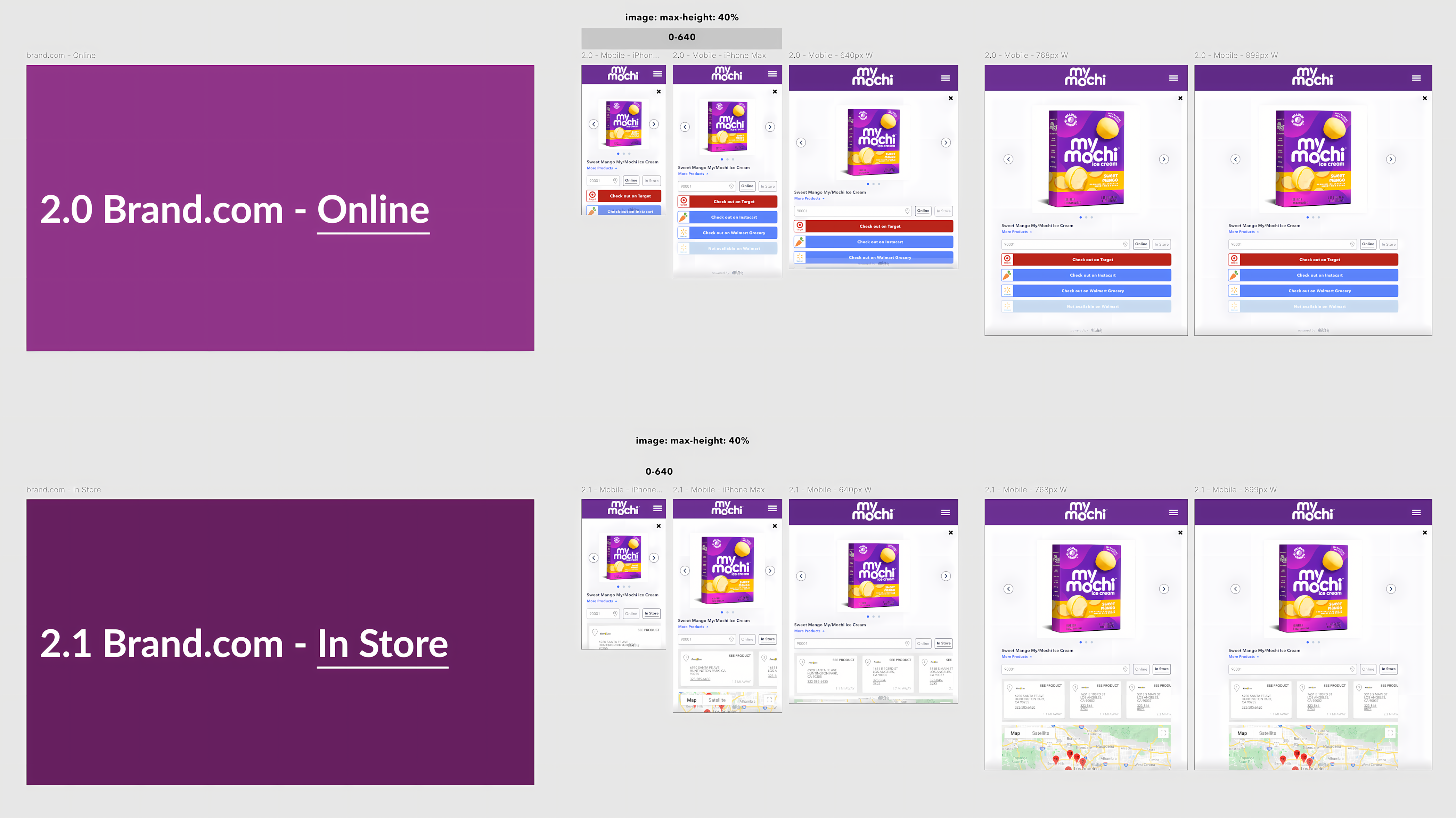 Mobile and tablet breakpoint documentation