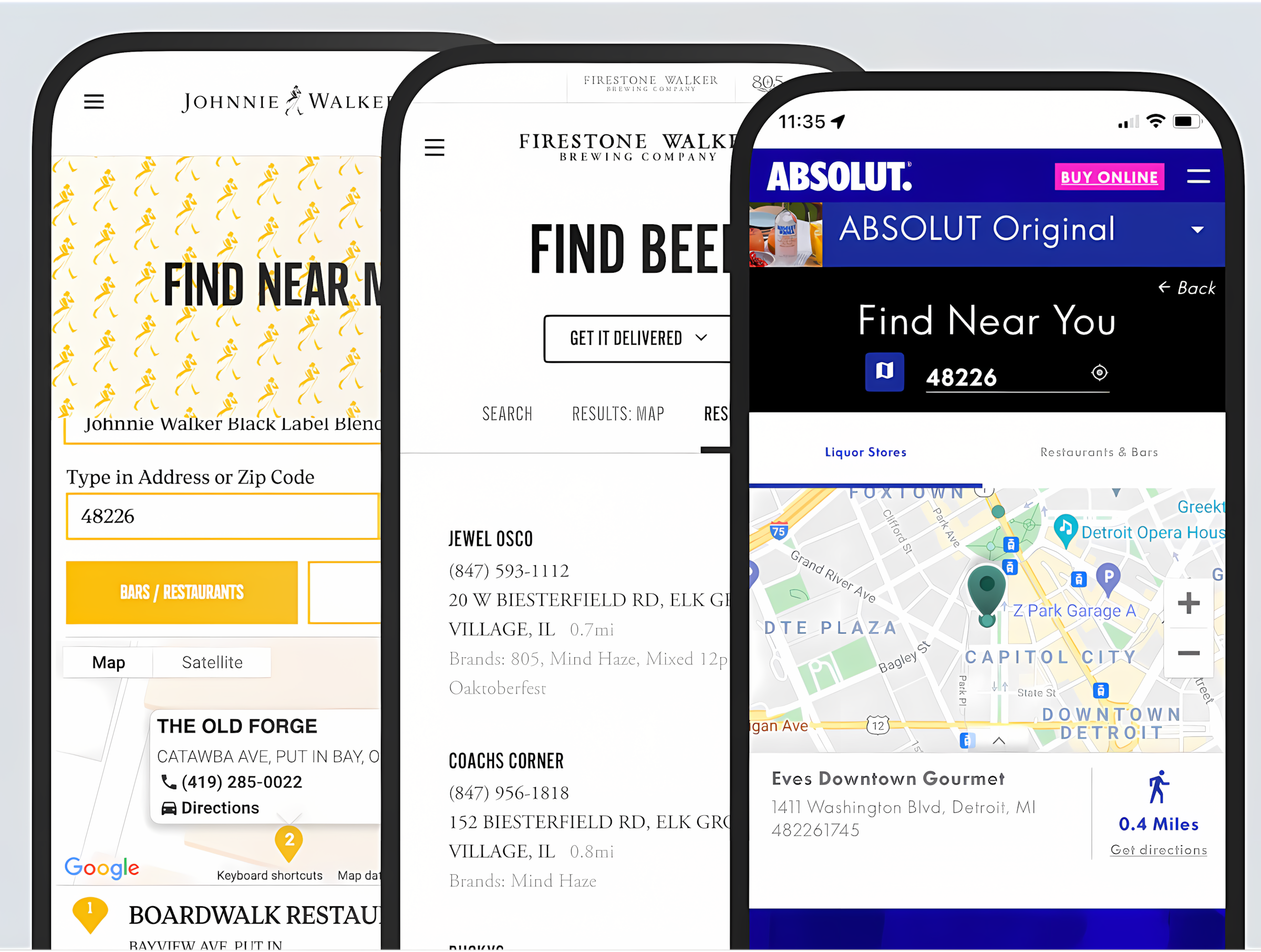Johnnie Walker website with VIP data integration and filter patterns